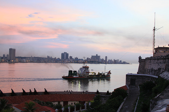 View of Havana Malecon from Castillo del Morro